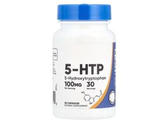 Vegetarian 5-HTP 100mg Capsules 30 Count Non-GMO Dietary Supplement