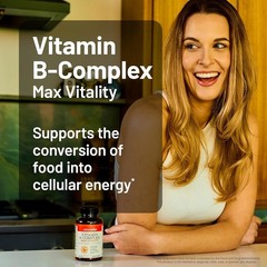 Vitamin B Complex for Women and Men – with Folic Acid Biotin B1 B2 B3 B6 B12 – S