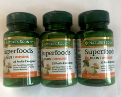 3 Nature’s Bounty SuperFoods Plus Immune 23 Fruits/Veggies 30ct each 12/2026