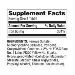 Spring Valley Iron 65 Mg, 200 Ct Total Tablets Pills Tablet Free shipping