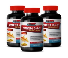 brain food – Fish Oil 1200mg OMEGA 3 6 9 – brain focus – 3 Bottles