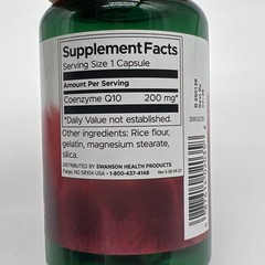 Swanson CoQ10 200mg 90 Caps Cardiovascular Health Expiry 07/2026