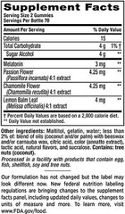 Vitafusion Melatonin Gummy Supplement 3mg White Tea & Peach 140 Gummies