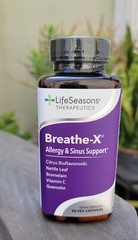 LifeSeasons, Breathe-X, Allergy & Sinus Support 90 Caps Exp 7/2026, FREE Ship!