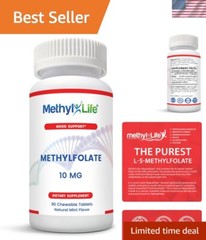 High-Purity L-Methylfolate 10mg Chewables – Mood & Energy Boost in 90 Tablets