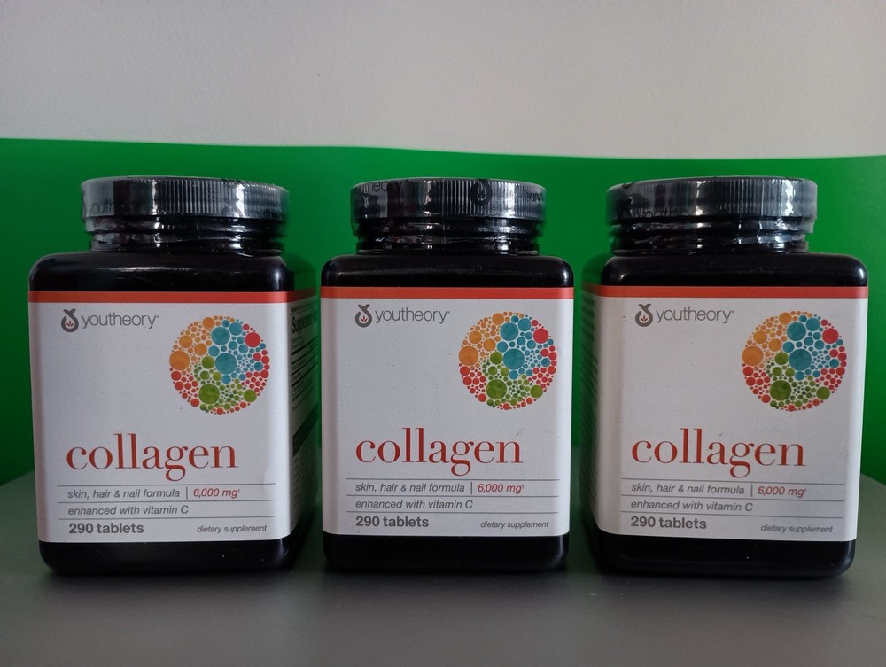 (3 Units) Youtheory Adv Collagen – 6,000 mg Collagen with Vitamin C -290 Tablets