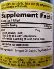 Puritan’s Pride GARLIC OIL 1000 mg 3 x 100 = 300 Rapid Release Softgels 12/26