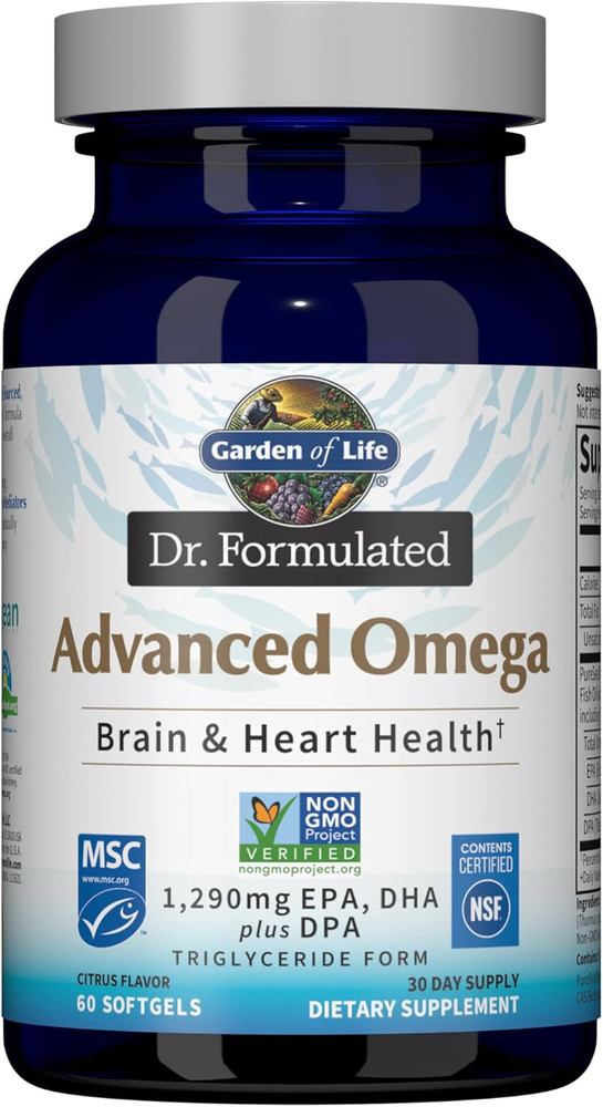 Dr. Formulated Advanced Omega Fish Oil – Lemon, 1,290Mg EPA, DHA + DPA in Tri…