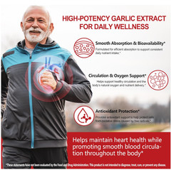 2 Pack Aged Garlic Extract 7500mg Odorless Garlic 300 Softgels Heart Immune