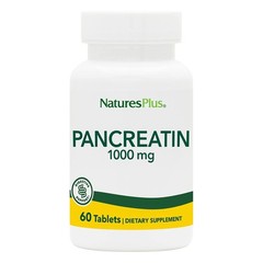 NaturesPlus Pancreatin Digestive Enzyme 60 Count Support for Gas Bloating
