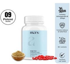 Mars by ghc SURGE MAX Ashwagandha & Shilajit 60 Caps New In Box