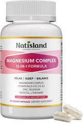 12 in 1 Magnesium Complex for Women – 1000mg Magnesium Complex with D3K2, B6