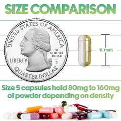 XPRS Nutra Size 5 Empty Clear Gelatin Capsules 5000 Ct Small DIY Pill