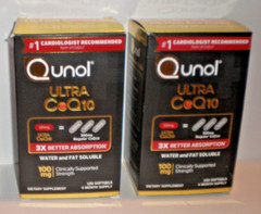 Qunol Ultra CoQ10 100 mg 3x Better Absorption 2 box 120 Softgels in ea EXP 08/27