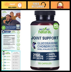 Natural Glucosamine Chondroitin MSM Joint Support for Knee Pain Relief & Health