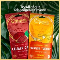 Calmer Cacao Adaptogenic Ginger Chews Dark Cacao Ashwagandha Stress Relief 2.5Oz