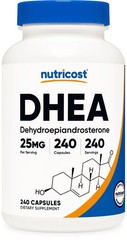 Nutricost DHEA 25mg, 240 Capsules – Gluten Free, Soy 240 Count (Pack of 1)