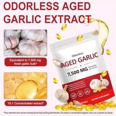 2 PACK Elare Aged Garlic Extract, 300 Softgels, 7500mg Odorless | Heart & Immune