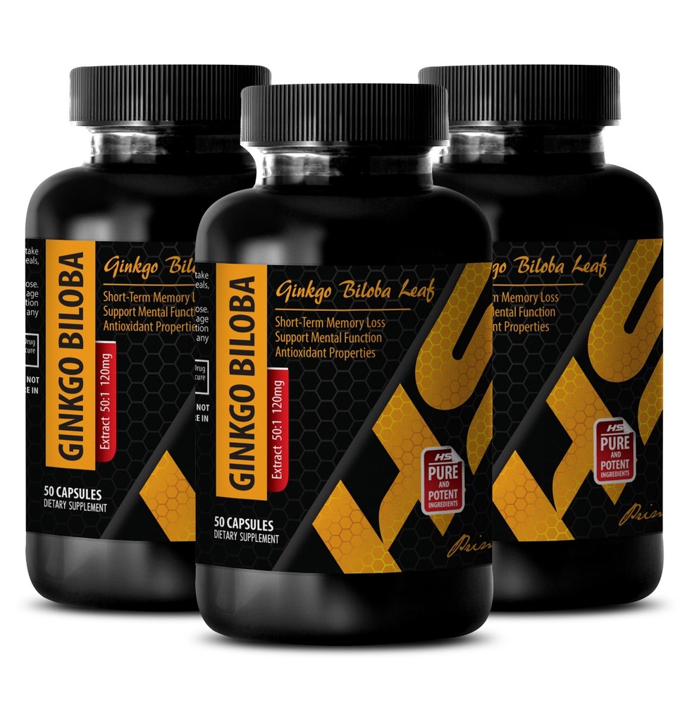 ginkgo biloba capsules – GINKGO BILOBA 120 mg – antidepressant – 3 Bottles