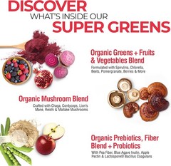Country Farms Super Greens Organic Drink Mix 50 Superfoods 10.6 Ounce