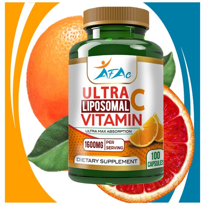 Premium Liposomal Vitamin C 1600mg -100 Capsules – High Absorption Supplements