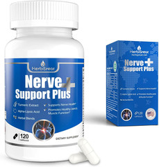 HerbGreat Nerve Support Discomfort Relief/ Plus Alpha Lipoic Acid B12 Turmeric..