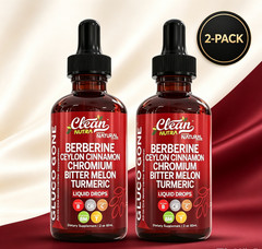 Clean Nutra Berberine Liquid Drops – 2-Pack with Ceylon Cinnamon – Made in USA