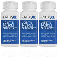 3 Pack Green Lipped Mussel Joint and Muscle Relief Supplement 120 Capsules with