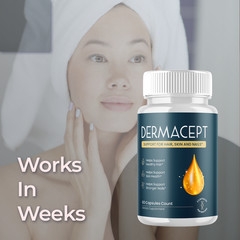 (1 Pack) Dermacept Advanced Formula Skin Health Derma Cept Pills 60 Capsules