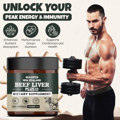 New Zealand 100% Grass Fed Beef Liver 3000mg 120Caps NonGMO