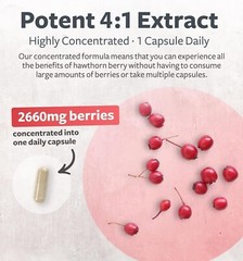 Healths Harmony Super Potent Hawthorn Berry Extract Caps Digestive Health 60ct