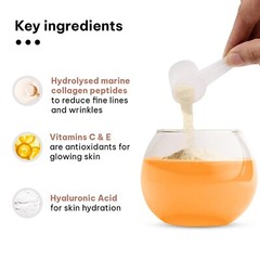 HealthKart hk vitals Skin Radiance Marine Collagen Supplement (Orange,200gm)