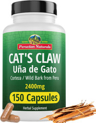 Cat’S Claw Herbal Supplement 150 Capsules – Uña De Gato 2400Mg of Vegan, 100% Na