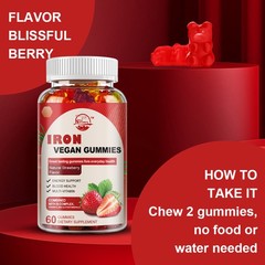 Iron Supplement Men and Women | 60 Gummies | With Vitamin B-12 | Vitamin B-6