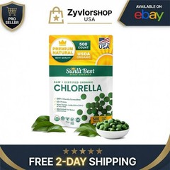 Sunlit Best Organic Chlorella Tablets 500 Count | High Protein Superfood