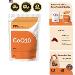 CoQ10 400 mg Per Serving, 240 Softgels | Made with Coconut MCT Oil | Coenzyme…