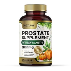 Prostate Health Supplement for Men – 120 Capsules, Saw Palmetto & Nettle Extract