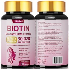 24-in-1 Advanced Hair Growth Vitamin B Complex | Biotin 30,000mcg, Collagen Zinc