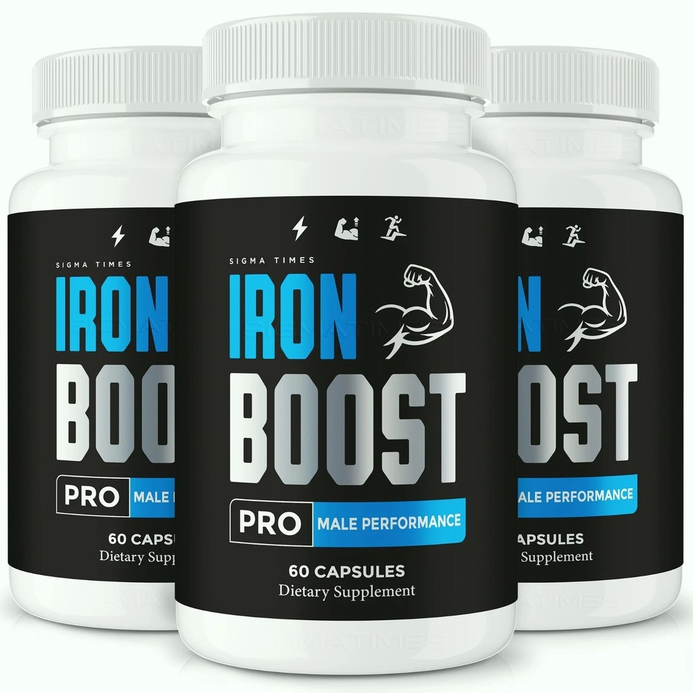 Iron Boost Pro Advanced Performance Supplement for Men 60 Capsules Pack 3