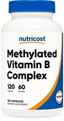 Nutricost Methylated Vitamin B Complex 120 Capsules – 120 Count (Pack of 1)