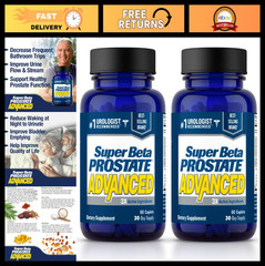 Prostate Health Supplements for Men – 120ct, Reduce Bathroom Trips & Promote Sle