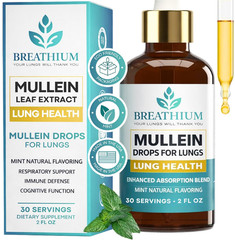 4-in-1 Mullein Drops for Lungs & Gut Health – Liposomal Mullein Leaf Extract, Ma