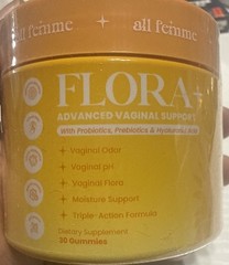 Flora+ Women’s Vaginal Probiotic Gummies for pH Balance, Odor and Freshness 1/28