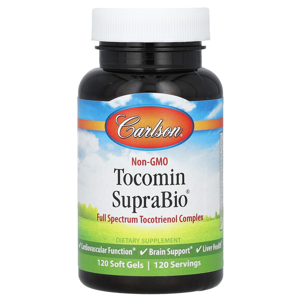 Carlson Labs Tocomin SupraBio 120 Soft Gels Gluten-Free, Preservative-Free