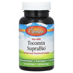 Carlson Labs Tocomin SupraBio 120 Soft Gels Gluten-Free, Preservative-Free