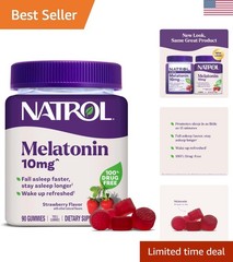 Natural 10 mg Melatonin Gummies, 45-Day Supply – Fall Asleep Faster with Ease