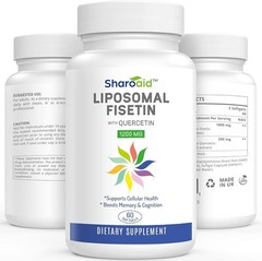 Liposomal Fisetin & Quercetin Capsules – 1200 mg Antioxidant Power – 60 Softgels