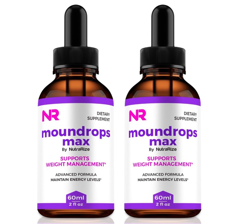 2 PACK: Moundrops Mound Drops Moun Drops Weight Loss Management 60ml 2oz Liquid