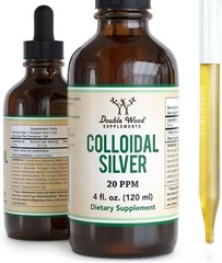 Colloidal Silver Liquid 20 PPM – 4 Fl OZ, 99.9% Pure, Gluten Free, Non-GMO, Drop
