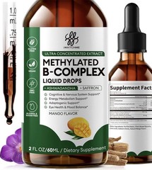 Methylated B-Complex Vegan Liquid Drops Energy, Focus & Brain Support